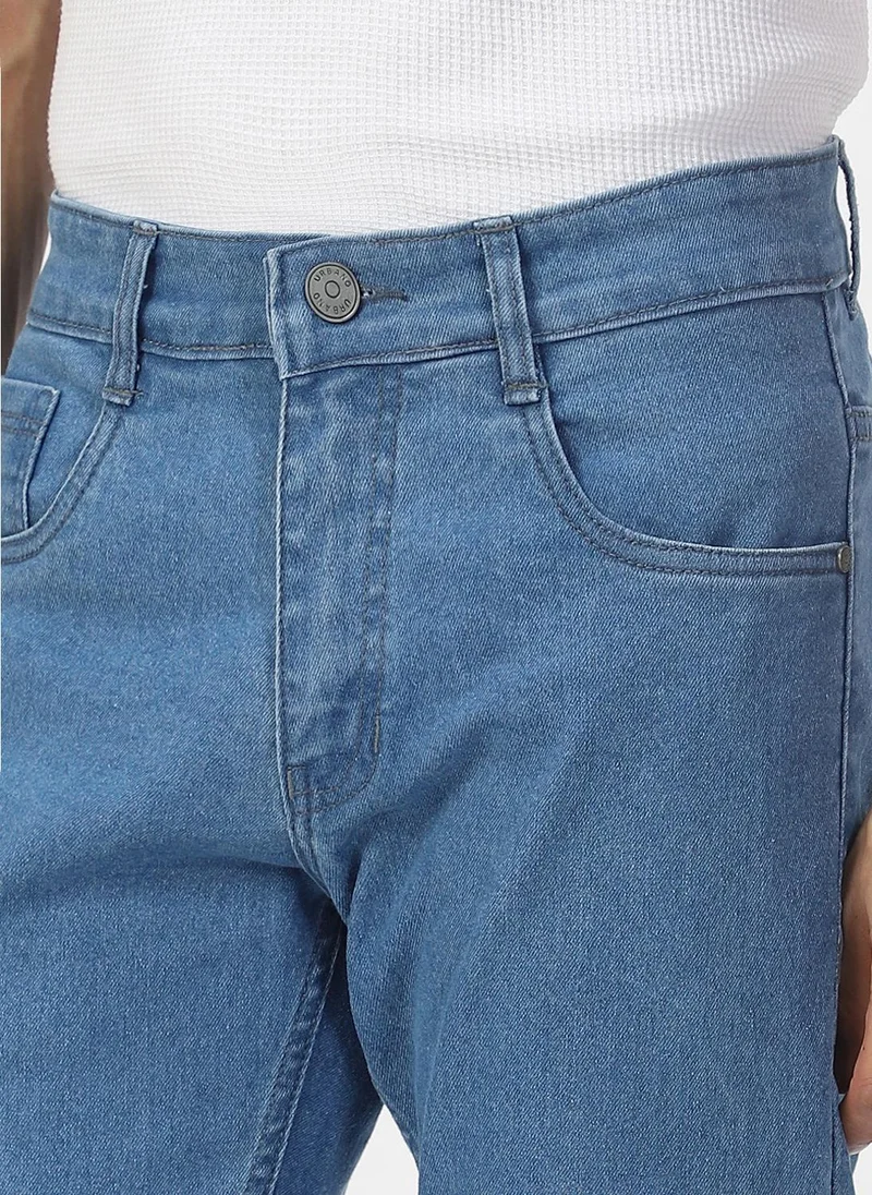 Urbano Fashion  Urbano Fashion Men's Light Blue Slim Fit Denim Jeans Stretchable for Men | Best Price UAE